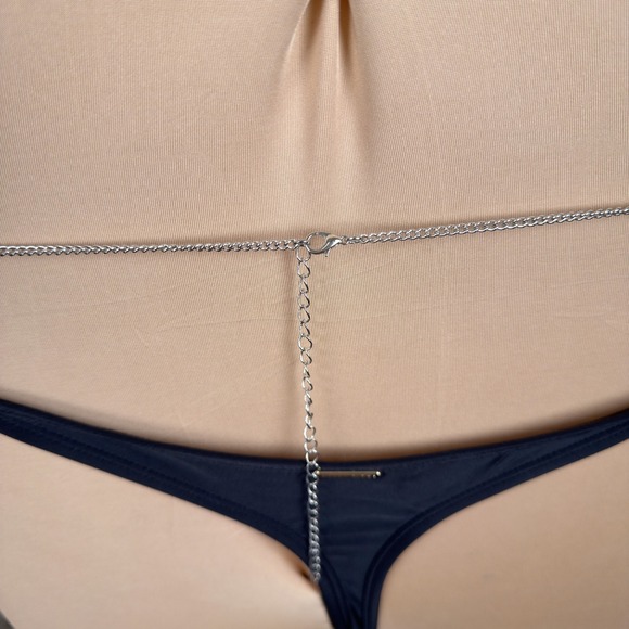 Silver Rhinestone Bikini Body Chain - Picture 5 of 5